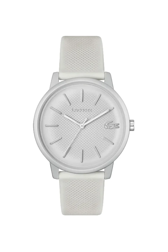12.12 2011240 Silver Dial Grey Silicone Strap 42MM Mens Watch