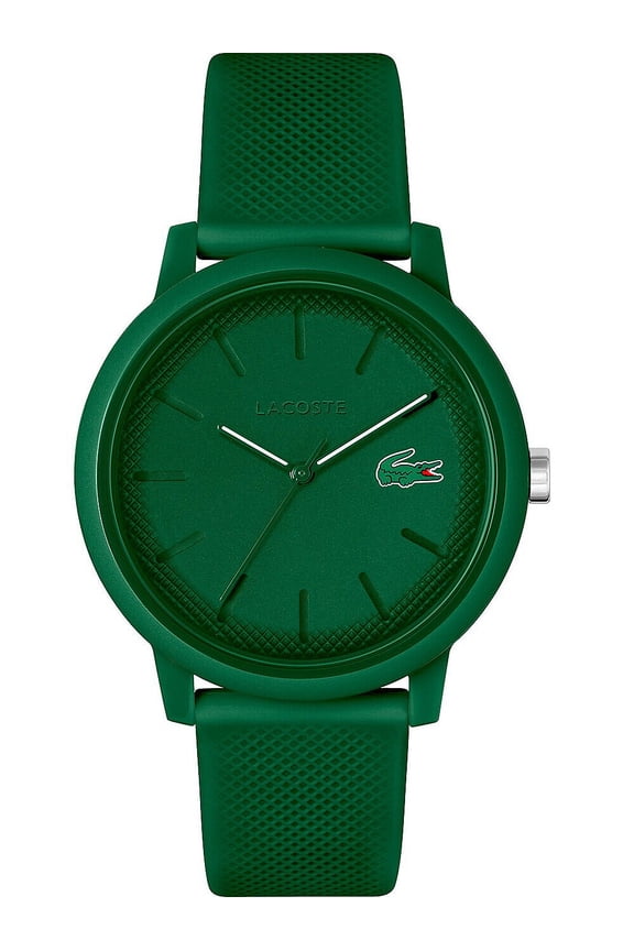 .12.12 Men's Quartz Plastic and Silicone Strap Watch Green