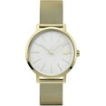 thumbnail image 1 of Lacoste 2001107 Moon Quartz Silver White Dial Gold Mesh Band Women's Watch, 1 of 4