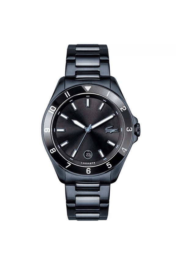 2011128 Black Dial Dark Blue Stainless Steel Bracelet Mens Watch