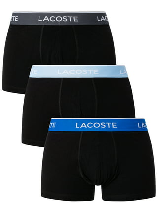 Lacoste Men's 3 Pack Cotton Stretch Boxer Briefs, Gray Chine,S - US 