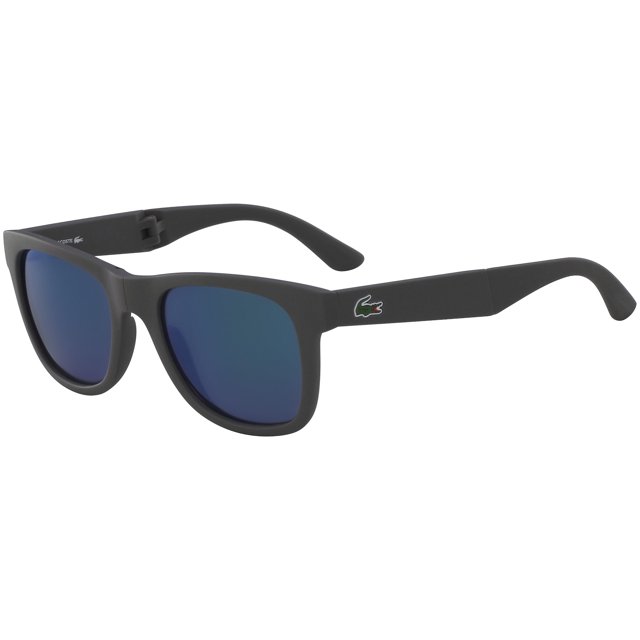 Lacoste Adult Male Foldable Matte Grey Sunglasses with Blue Lenses L778S035