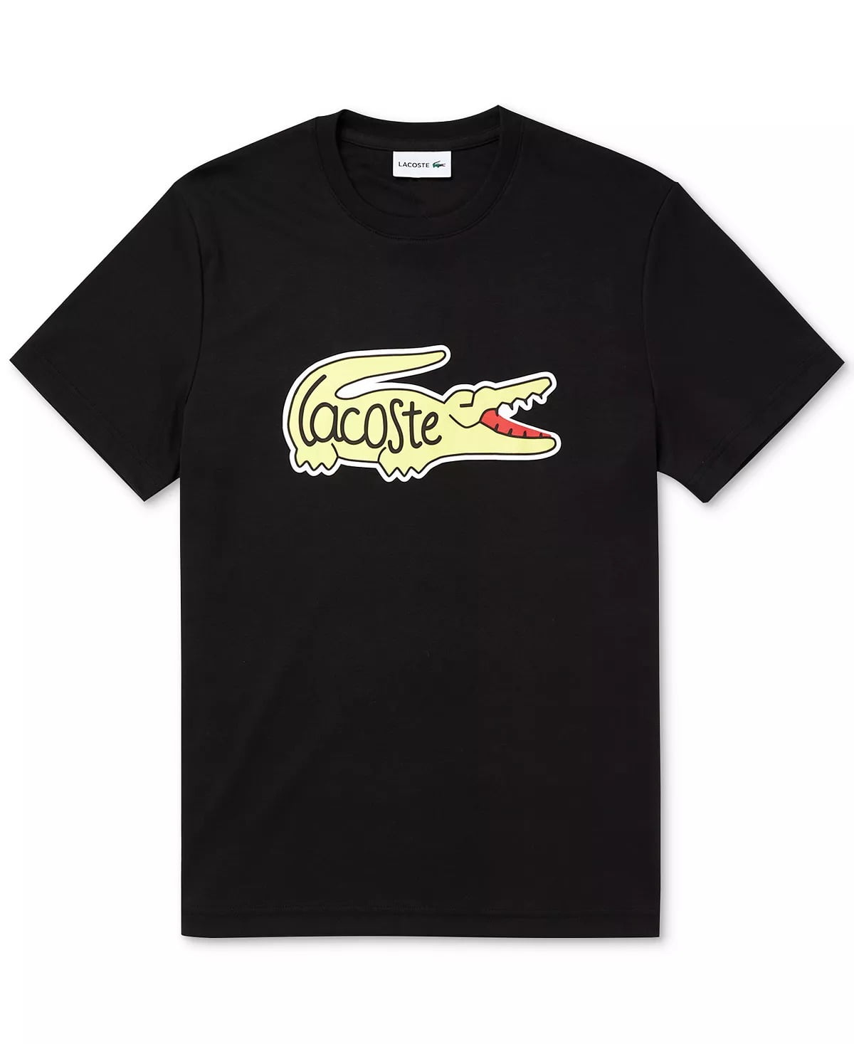Lacoste BLACK Men's Regular-Fit Logo T-Shirt, US 7-2X-Large Lacoste BLACK Men's Regular-Fit Logo T-Shirt, US 7-2X-Large