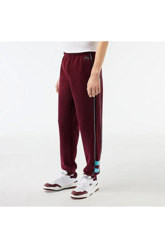 BORDEAUX/BLUE Men's Embroidered Regular Fit Sweatpants, US 2X-Large