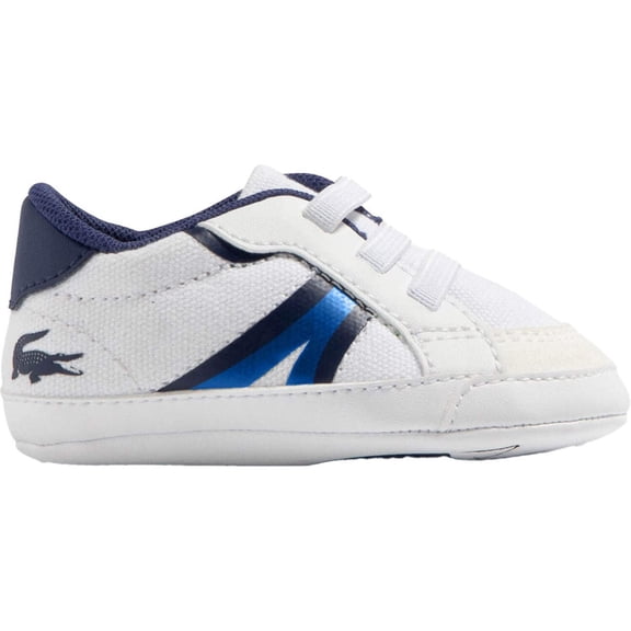 Lacoste L004 Crib Cub Toddlers' Shoes White/Blue 746cub0001-080