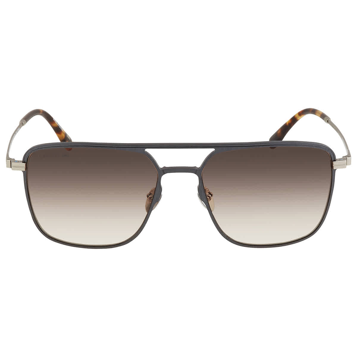 Lacoste Oversized Square Navigator Sunglasses - Light Brown / Brown - NWT Lacoste Brown Gradient Navigator Men main image 4