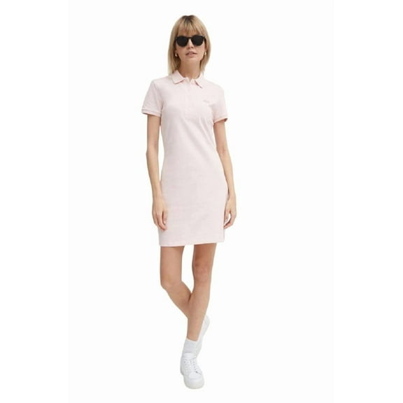 Lacoste Classic Polo Mini Dress With Embroidered Detail (Women's)