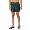 thumbnail image 1 of Lacoste Croc Pattern Swim Shorts, Green, 1 of 5