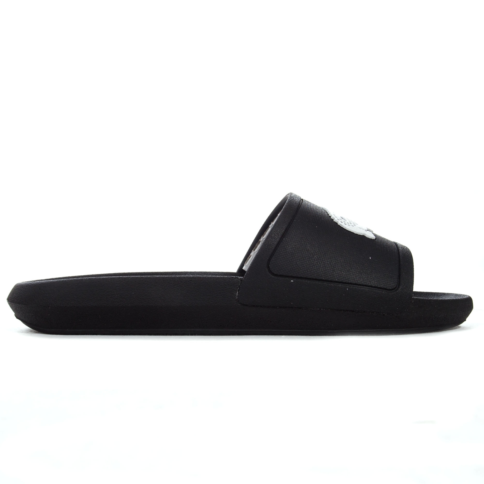 Lacoste Croco Slide Mens Fashion Beach Flip Flop Slide Black White