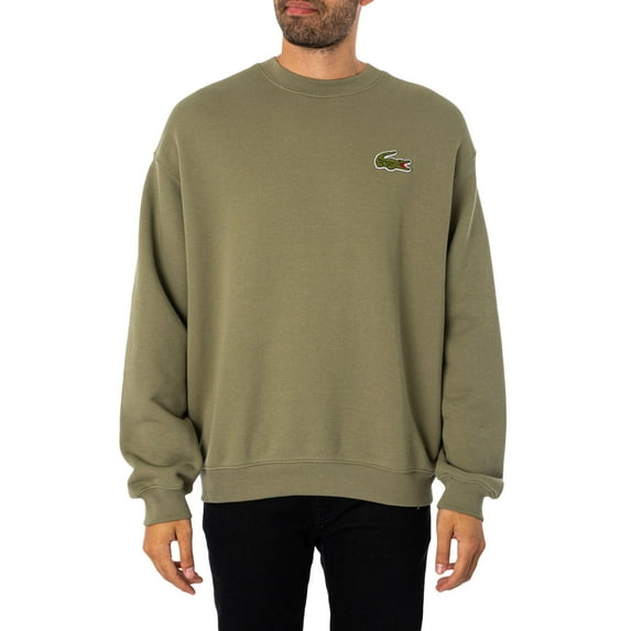Lacoste Crocodile Logo Loose Sweatshirt, Green