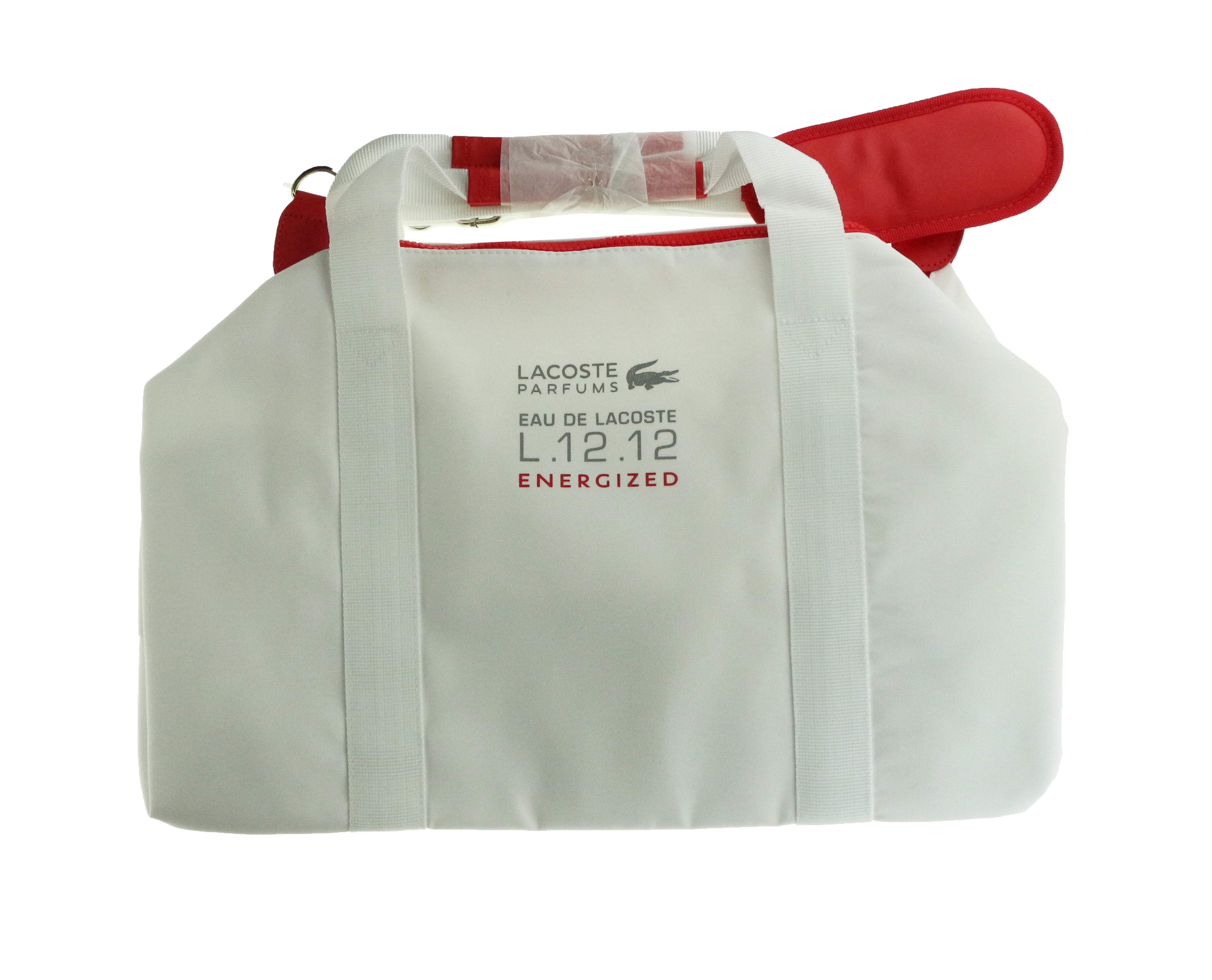 Beskatning Stærk vind Gå forud Lacoste 'Eau De Lacoste L.12.12 Energized' White And Red Sport Bag New -  Walmart.com