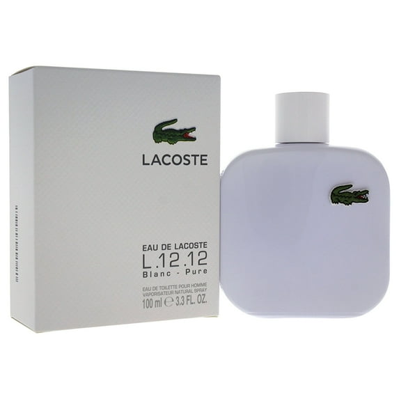 Lacoste Eau de Lacoste L.12.12 Blanc Eau de Toilette for Men, 3.3 fl. oz