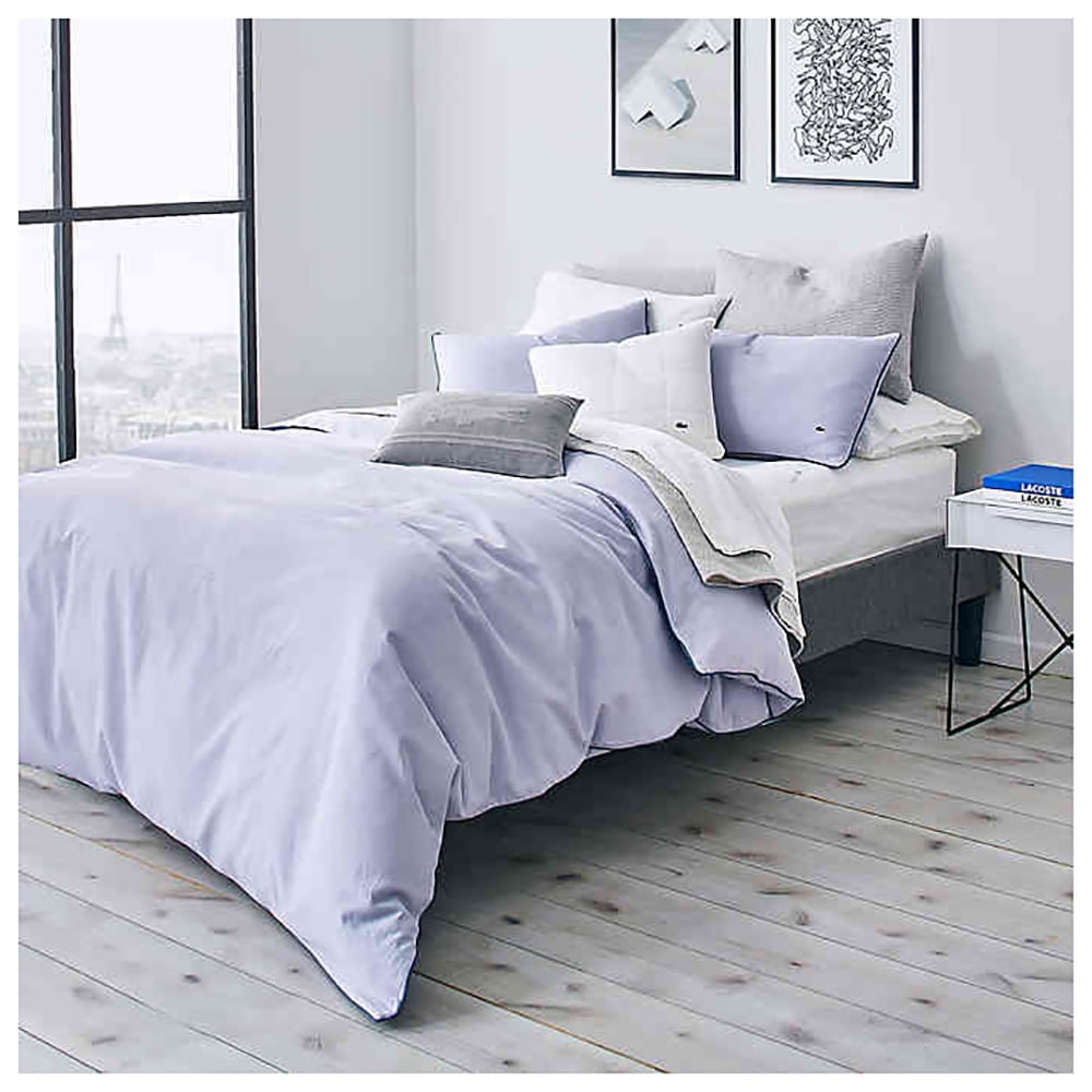 Lacoste Gorbio Full/Queen Duvet Set in Icelandic Blue