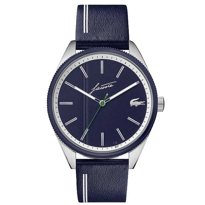 Lacoste navy blue leather band Lacoste Club Men main image 2
