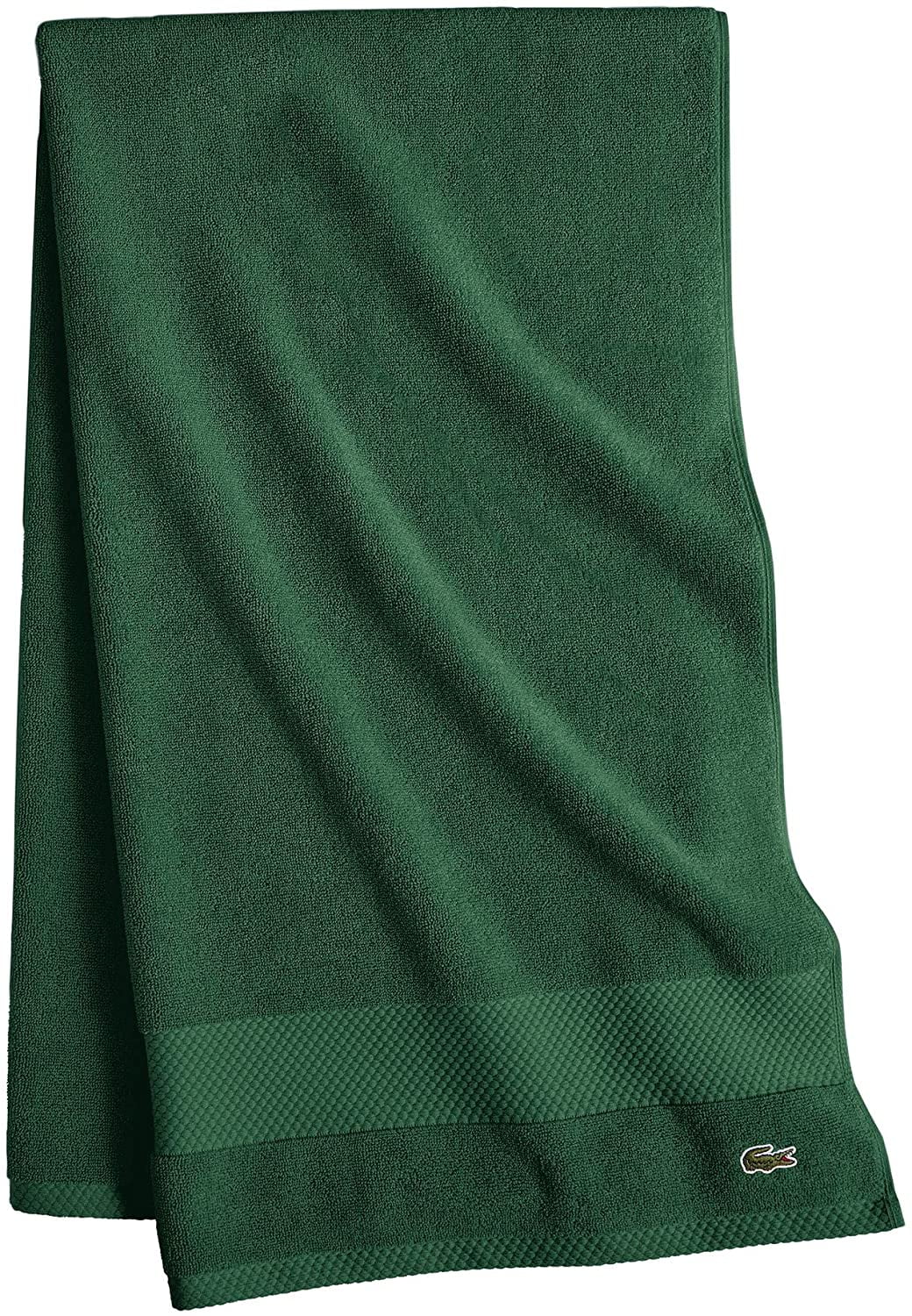 Lacoste Big Crocodile🐊 Logo Bath Towels 30x52 Teal Cotton New W/ Tags  Summer🌞