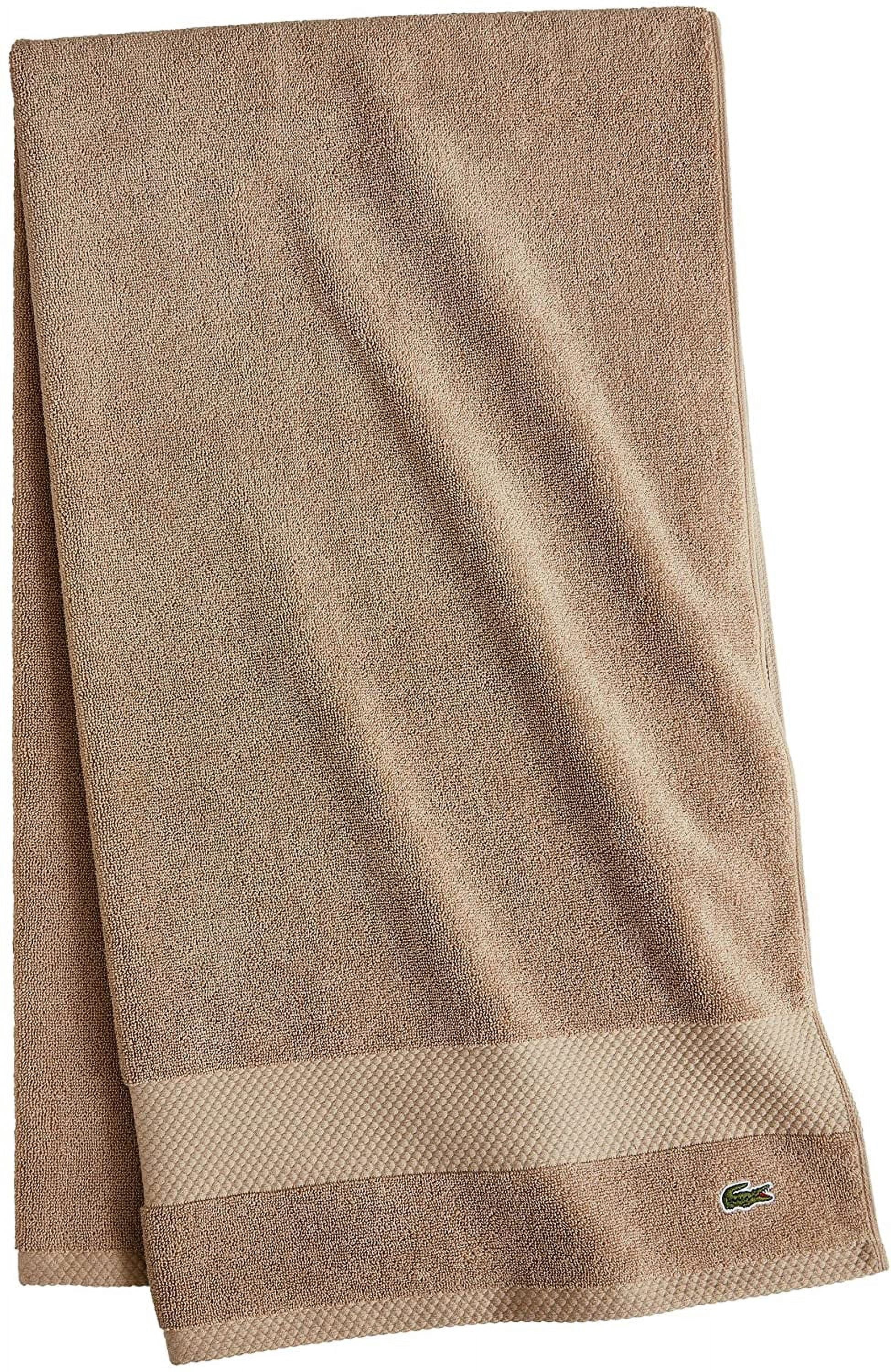 Lacoste Heritage Supima Cotton Bath Sheet, Sand, 35 x 70 Sand 35x70 ...