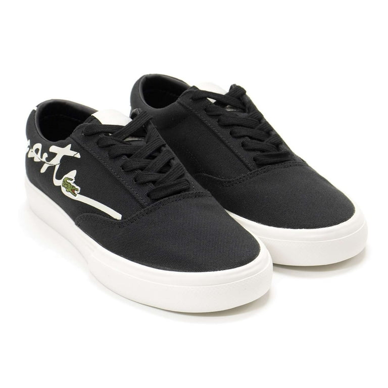 Lacoste black canvas shoes hotsell
