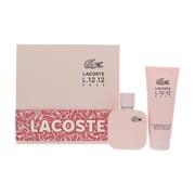 Lacoste L.12.12 Rose 2 Piece Set For Women 1.7 Oz Eau De Parfum Spray, 3.3 Oz Perfumed Body Lotion