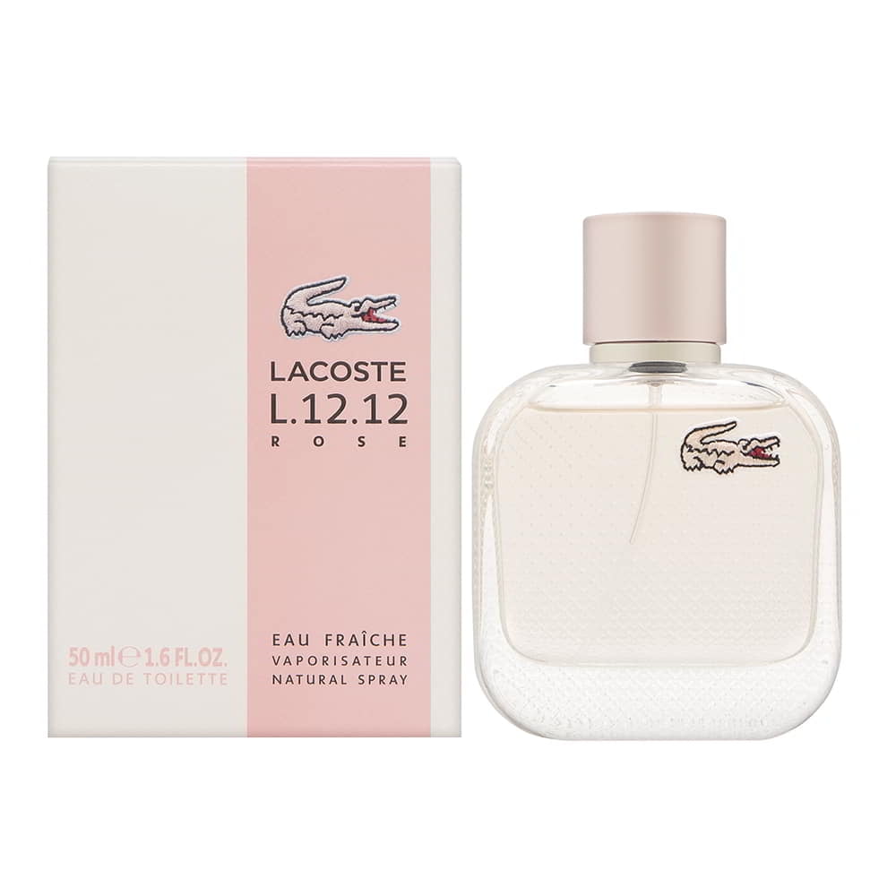 Lacoste L.12.12 Rose Eau de Toilette for Women, Grapefruit, Cedar