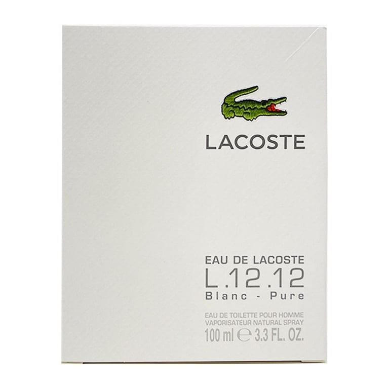 Lacoste L.12.12 White Blanc by Lacoste 3.3 oz Eau de Toilette Spray for Men Walmart