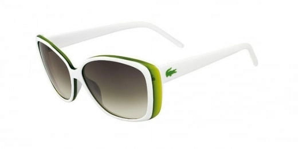 White Lacoste sunglasses Lacoste 614S 105 Womens White Sunglasses - Walmart.com main image 2