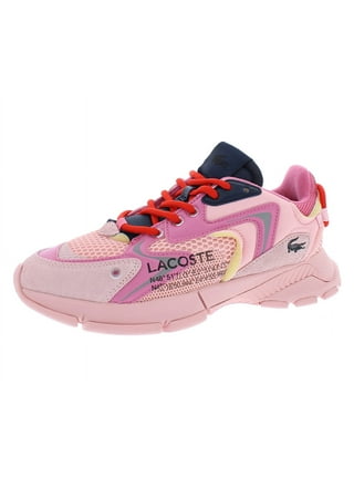 Ladies pink lacoste trainers hotsell