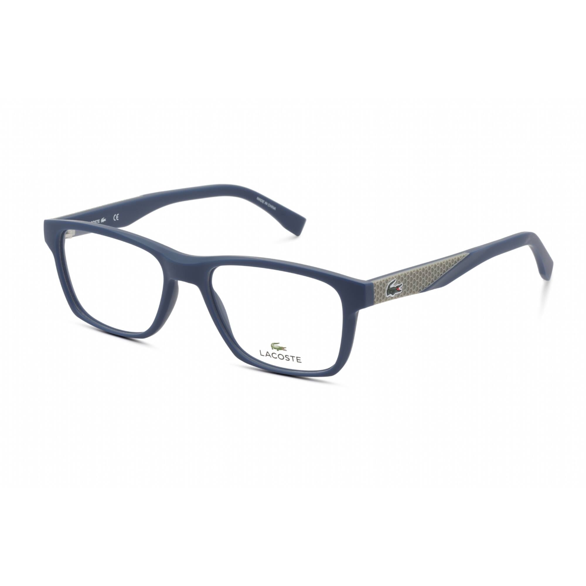 Lacoste L2862 424 Unisex Matte Blue Rectangular Frame Eyeglasses