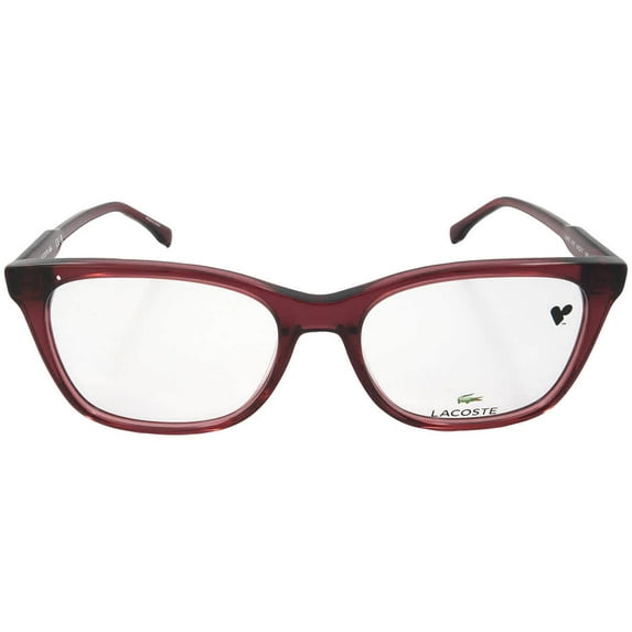 Lacoste L2870 615 Red Wine Modified Rectangle Eyeglasses for womens