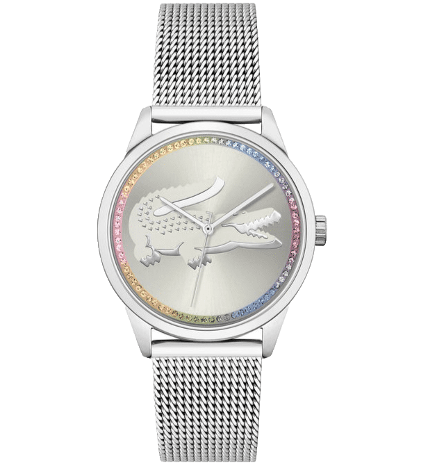 Lacoste Ladycroc 2001259 Silver White Dial Silver Bracelet 