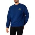 thumbnail image 1 of Lacoste Loose Fit Crocodile Sweatshirt, Blue, 1 of 5