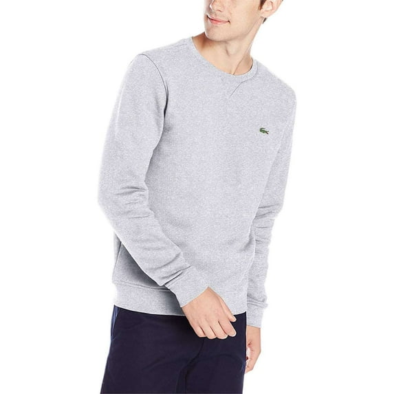 Lacoste Mens Crewneck Fleece XX-Large Silver Grey Chine