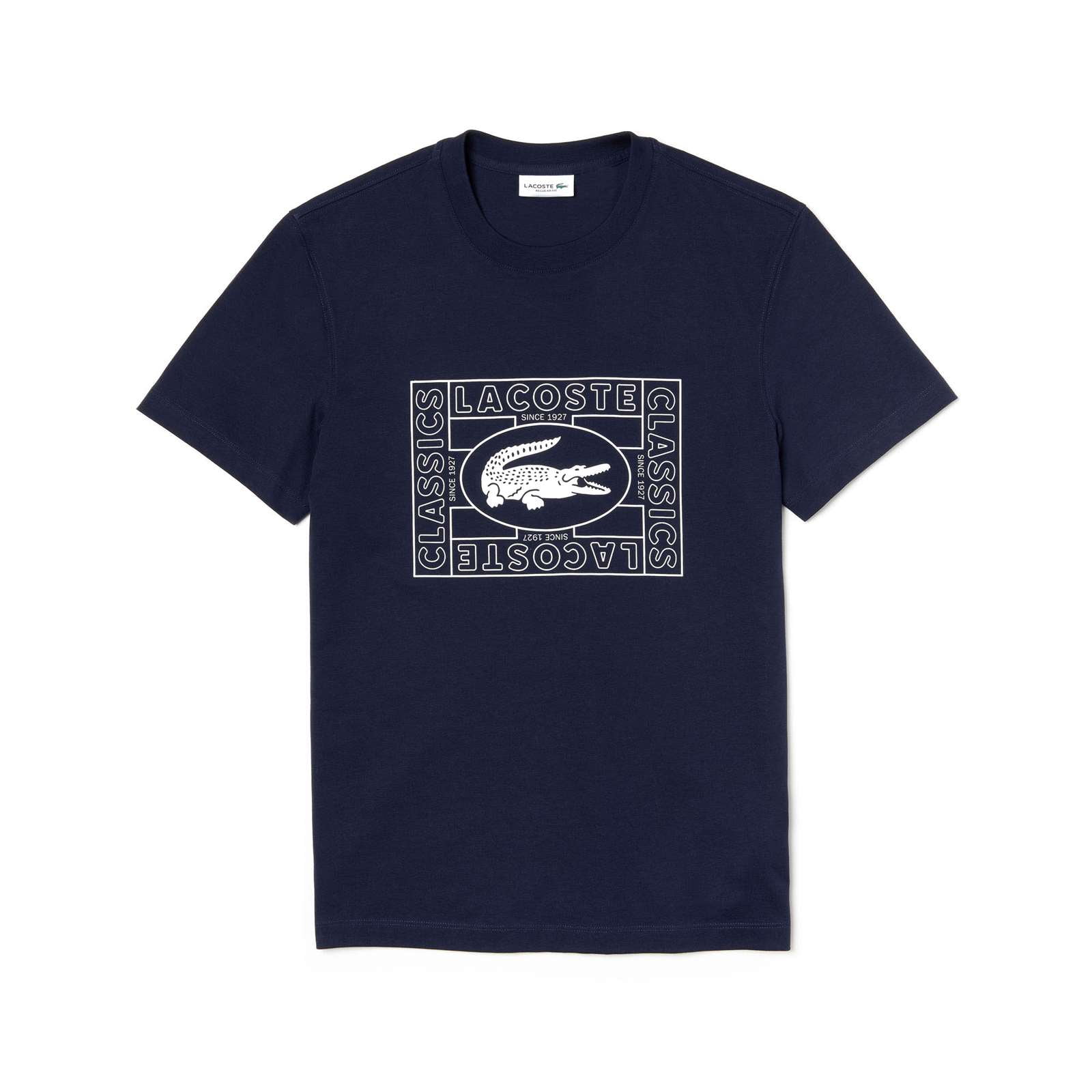 Lacoste Men Crocodile Print Crew Neck T Shirt Walmart