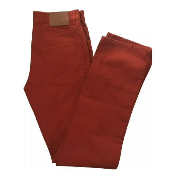 Lacoste Men's High Rise Straight-Leg Light Wash Red Jeans 30x34