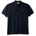 thumbnail image 1 of lacoste men's classic short sleeve chine pique polo shirt, eclipse blue, small, 1 of 1