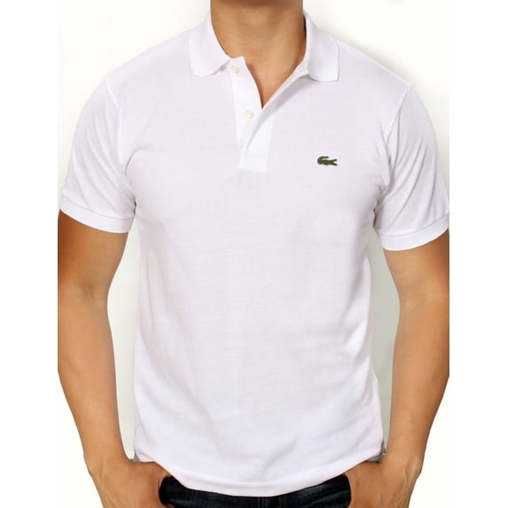 Lacoste WHITE Men's Classic Cotton Pique Fashion Polo Shirt, US Medium