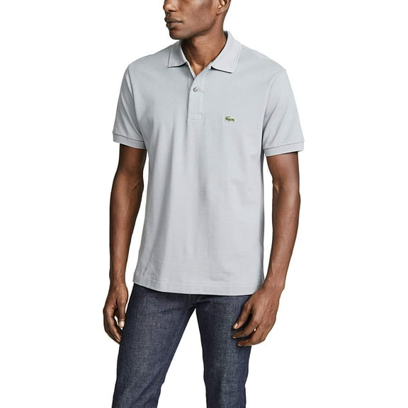 Lacoste Mens Legacy Short Sleeve L.12.12 Pique Polo Shirt X-Small Platinum