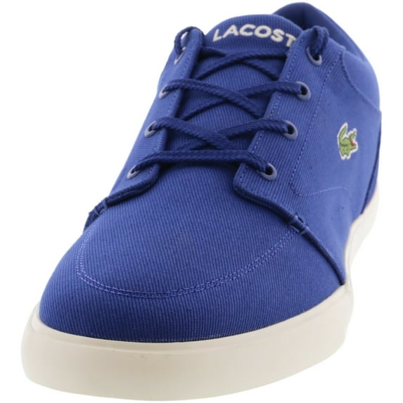 Lacoste Men's Bayliss Dark Blue / Off White Ankle-High Canvas Sneaker - 13M