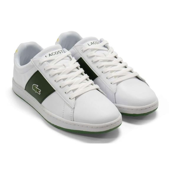 Lacoste Men's Carnaby Evo 0722 3 Sma Leather Fashion Sneakers, White \ Green,11.5 M US