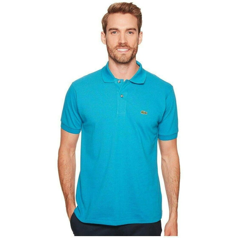 Men's Classic Chine Piqué Polo Shirt Teal Size S Walmart.com