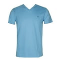 thumbnail image 1 of Lacoste Men's Cotton Monochromatic Logo V Neck Athletic T-Shirt Ocean Blue S, 1 of 5