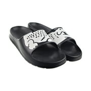 Mens Lacoste Croco 2.0 Synthetic Slides Black/White 7-41CMA0010 312 - 7