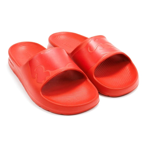 Lacoste Men's Croco 2.0 Slide Sandals, Red \ Red,13 M US