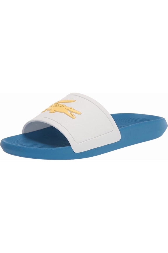 Men's Croco Slide Sandal 7 Blu/Ylw
