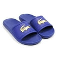 thumbnail image 1 of Lacoste Men's Croco Slide Sandals, Navy \ Yellow,9 M US, 1 of 7