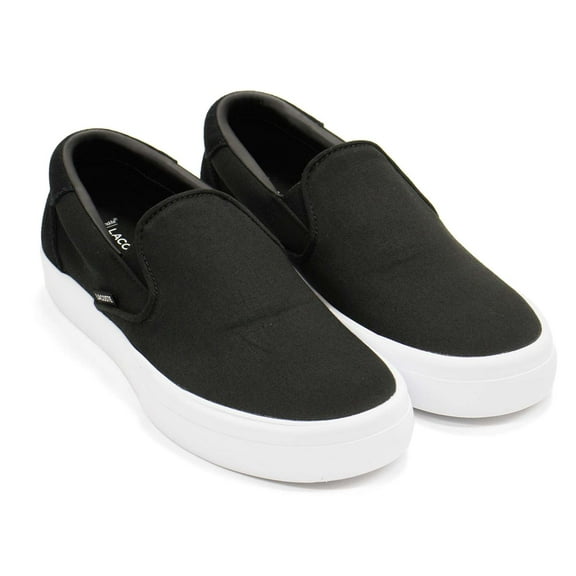 Lacoste Men's Jump Serve Slip 07221 Cma Canvas Fashion Shoe, Black \ White,9.5 M US