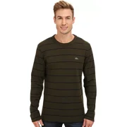 Lacoste Mens L/S Pique Stripe Crew Neck T-Shirt Size 6/Large
