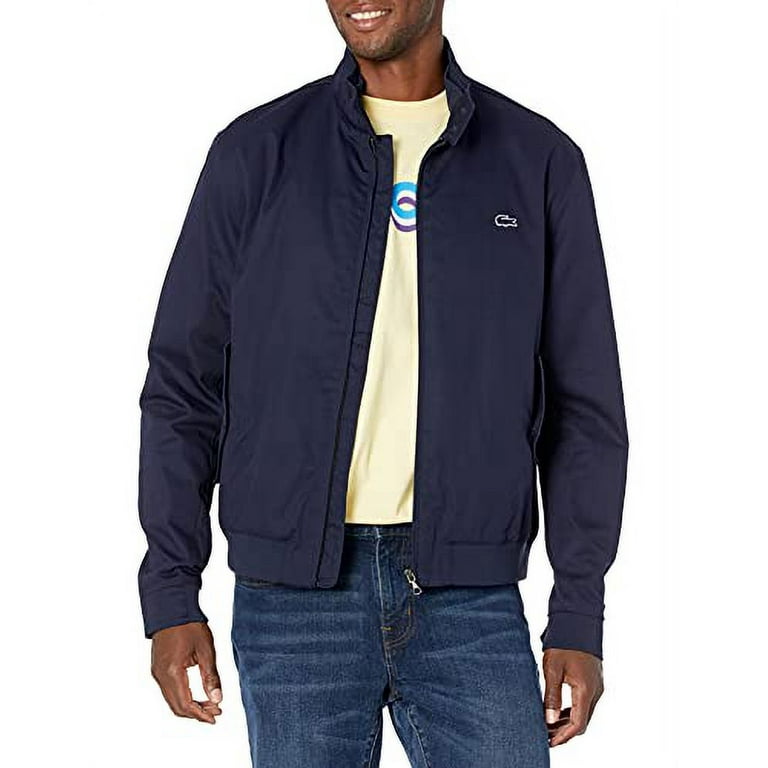 Bunke af band tilstødende Lacoste Men's Lightweight Harrington Cotton Twill Jacket, navy blue, 56-L/XL  - Walmart.com