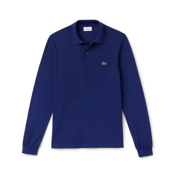 Lacoste Men's Long Sleeve Classic Pique Polo Navy Blue L1312 166