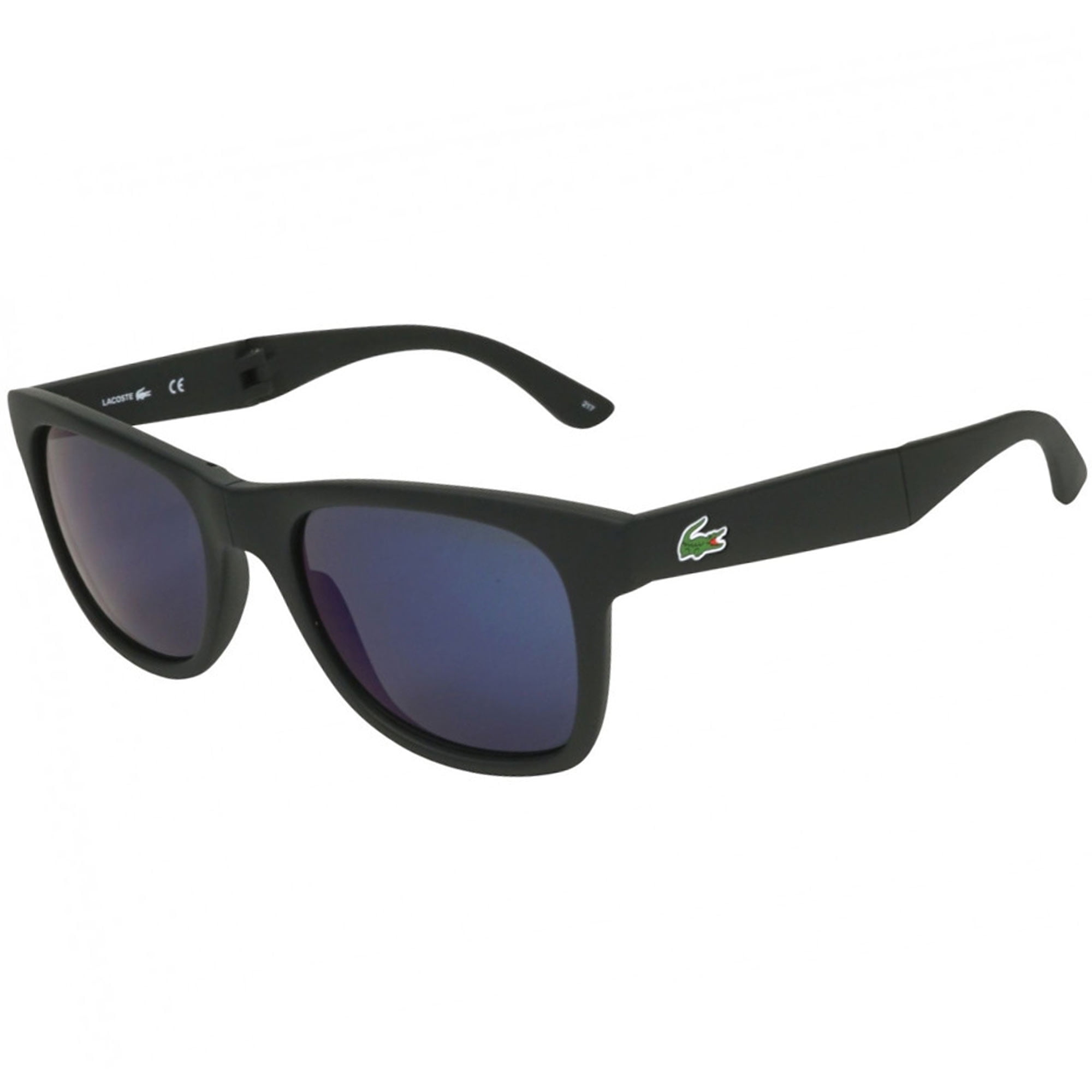 Lacoste Men's Matte Black Foldable Sunglasses, Soft Square Frame