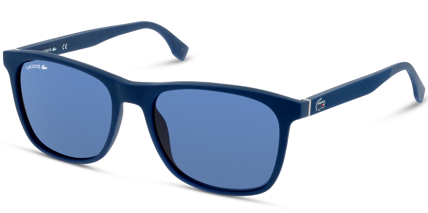 Lacoste Men's Petite Pique Soft Square Classic Sunglasses Matte Blue L860S-424